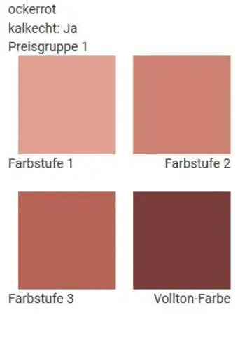 Wandfarben im Farbton ockerrot